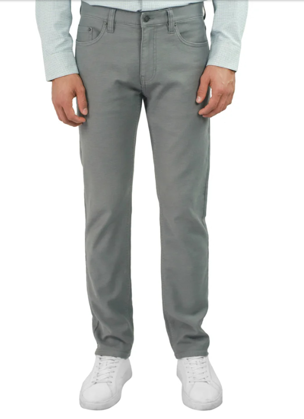 Jachs Men's Straight Leg 5 pockets Pant Gray Size 32x34